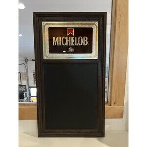 VTG MICHELOB BEER CHALKBOARD MIRROR 1985